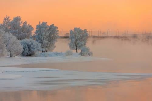 Морозный вечер.