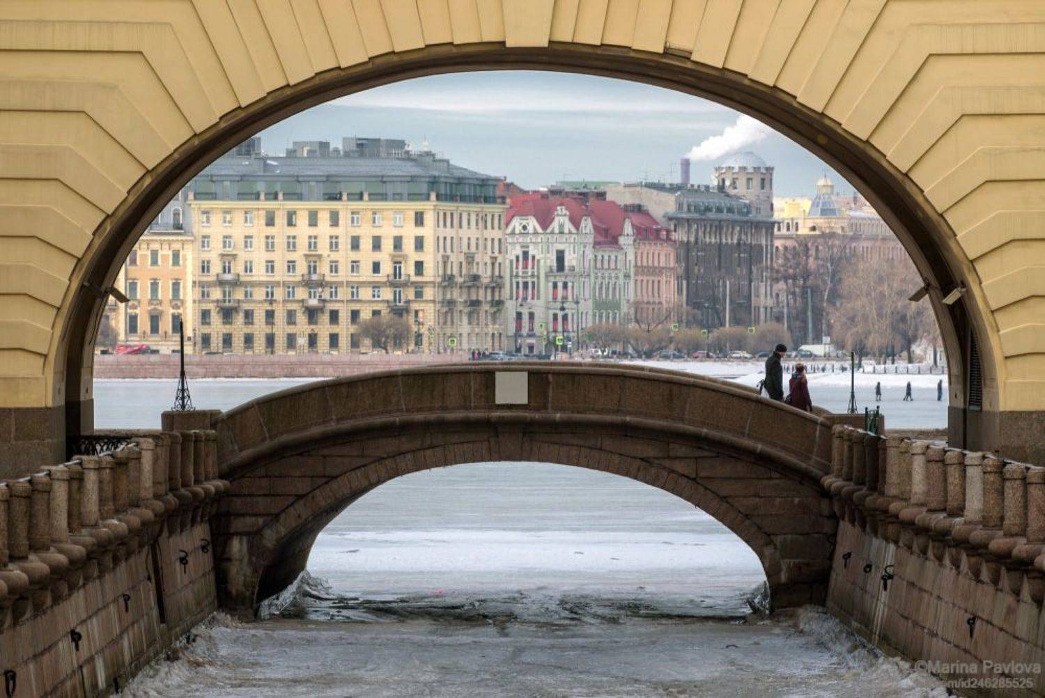город, архитектура, городской пейзаж, стритфото, зимний петербург, зимняя канавка, река нева, эрмитажный мост, nikon, Павлова Марина