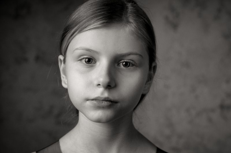 студийный портрет, детский портрет, семейный, концептуальное, черно-белое Варвара фото превью