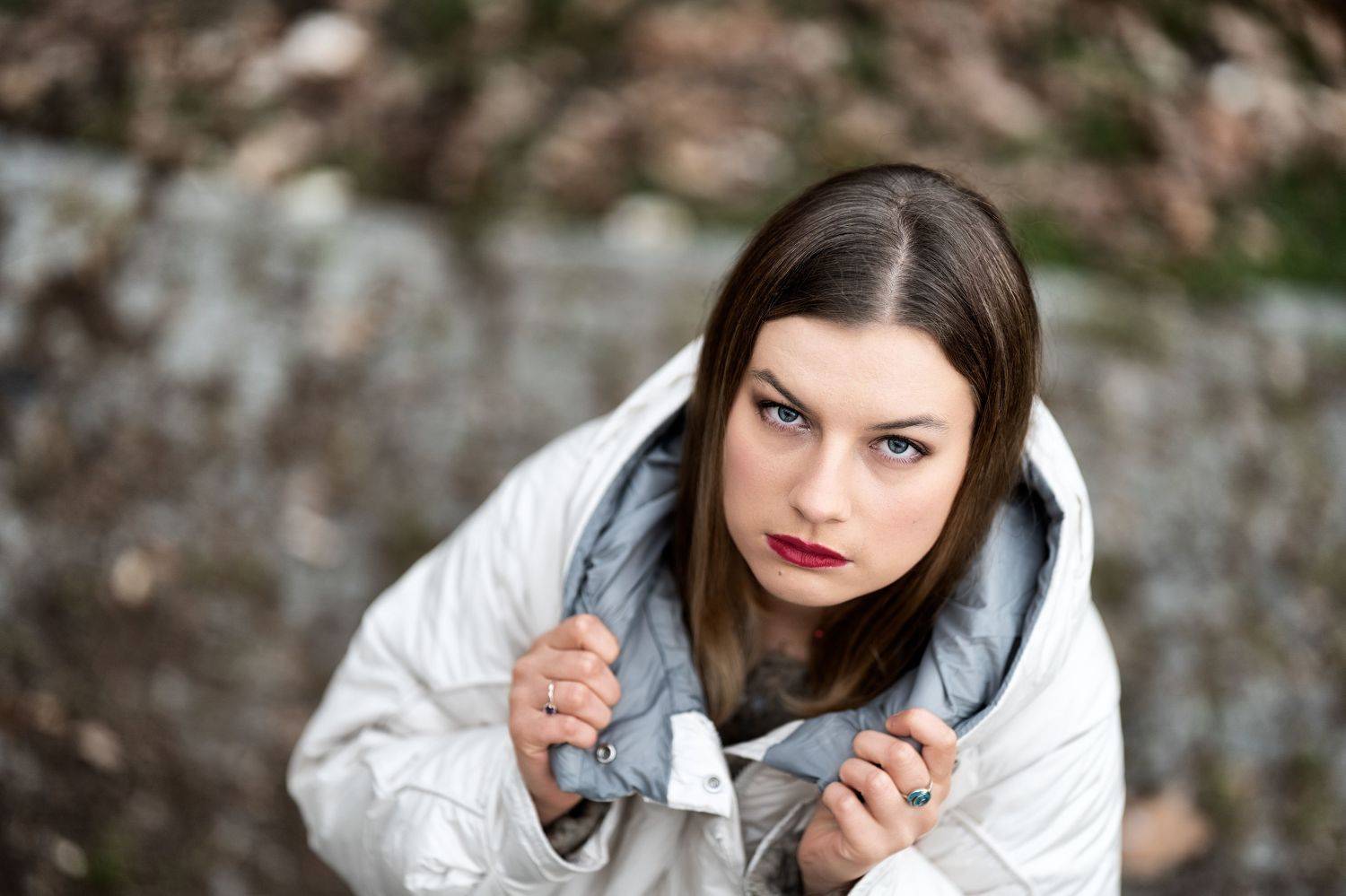 portrait fashion woman girl hood outdoor, Mariusz Kusy