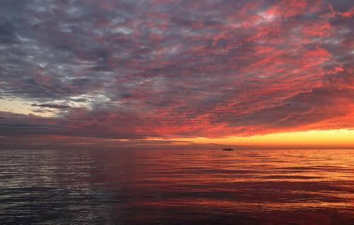 fiery sunset