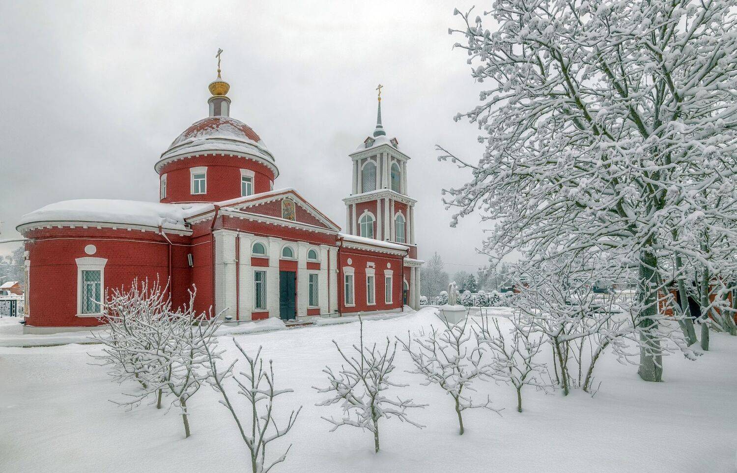 церковь, храм, зима, иней, Сергей Аникин