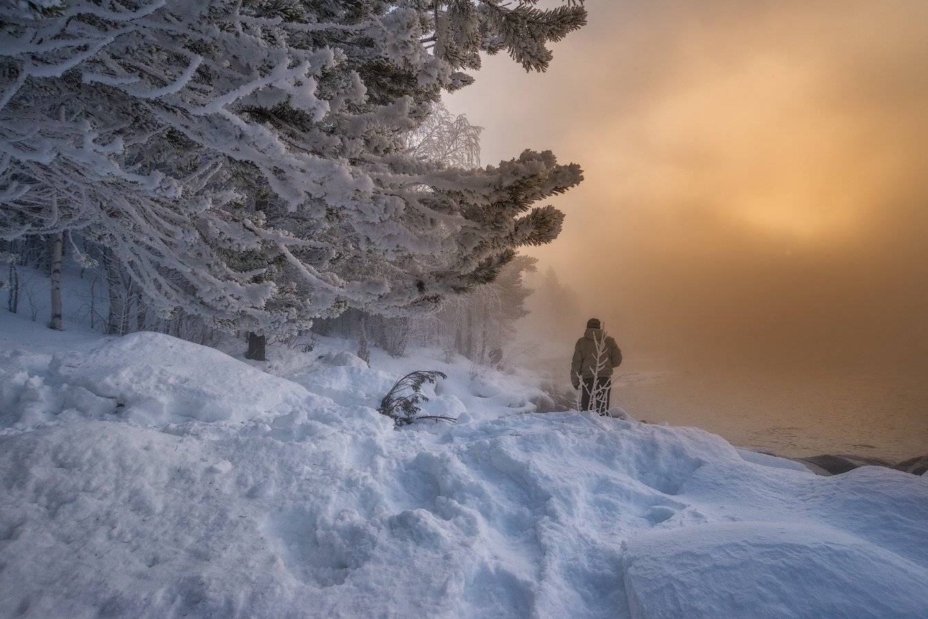 Заполярье, Имандра, Кольский, Молочная губа, Север, Солнце, Туман, Роман Горячий
