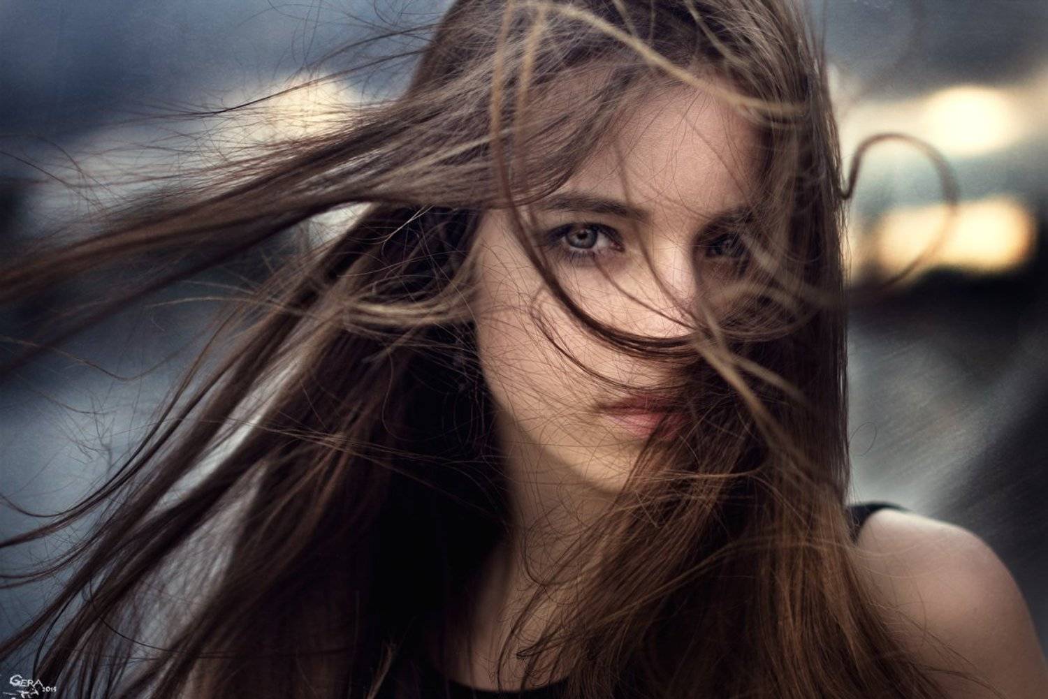 Portrait, Wind, Ветер, Волосы, Портрет, Георгий Чернядьев