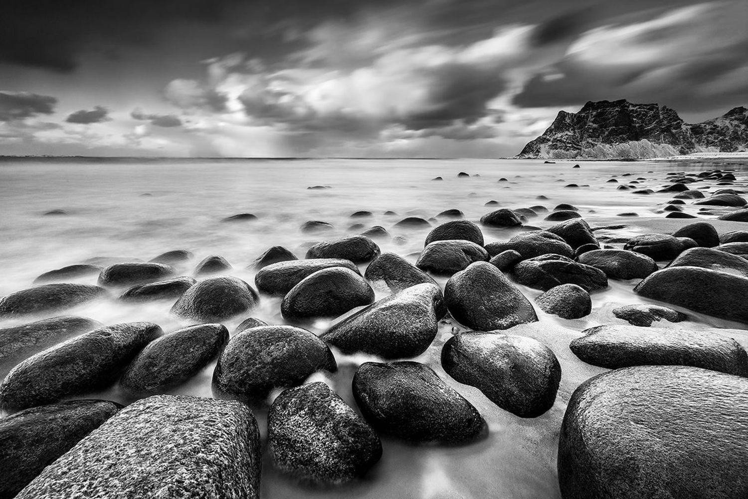 Лофотены, Морской пейзаж, Норвегия, Пейзаж, Черно-белый пейзаж, Вадим Балакин