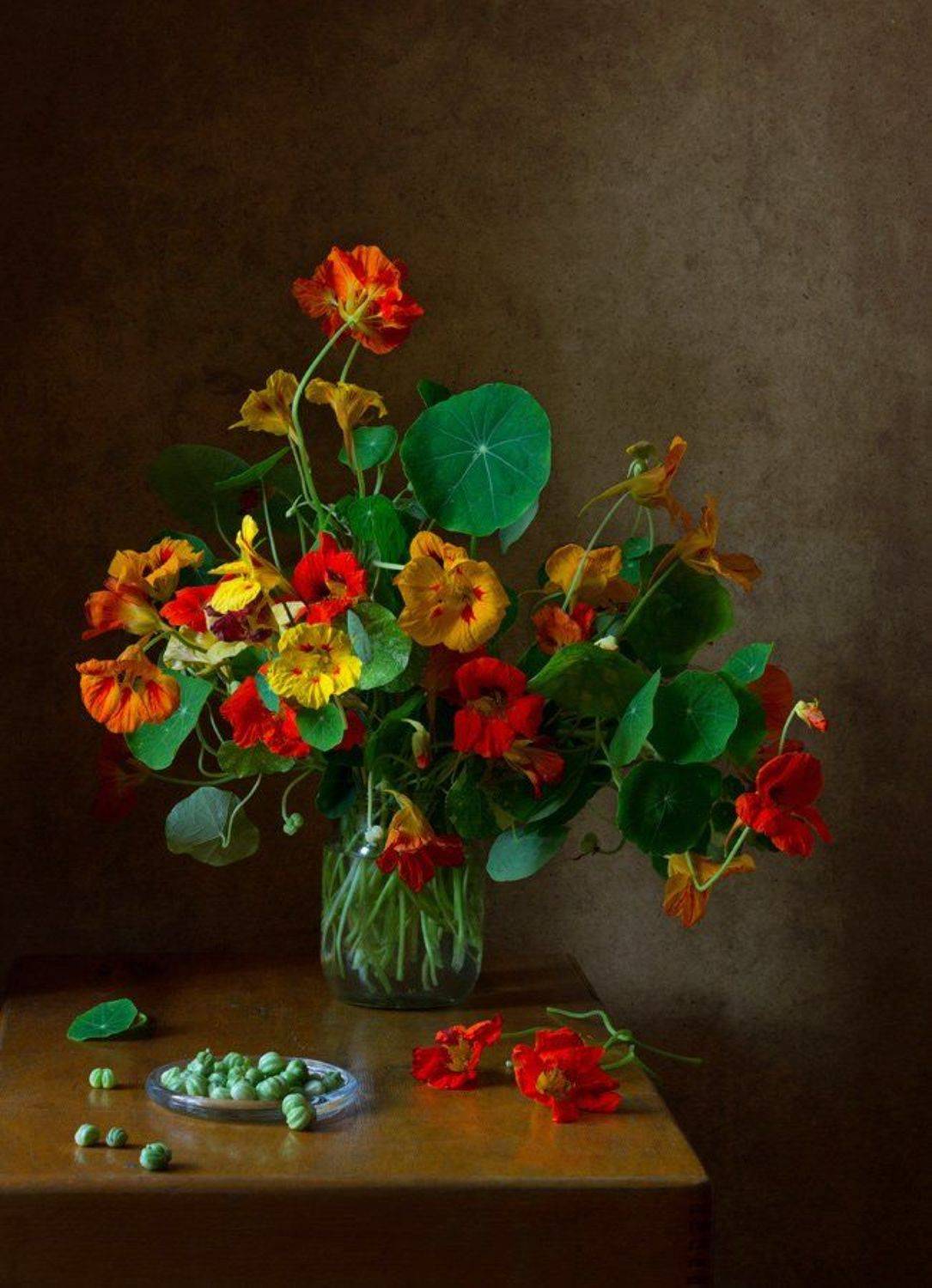 настурция, натюрморт, цветы, Курочкина Диана