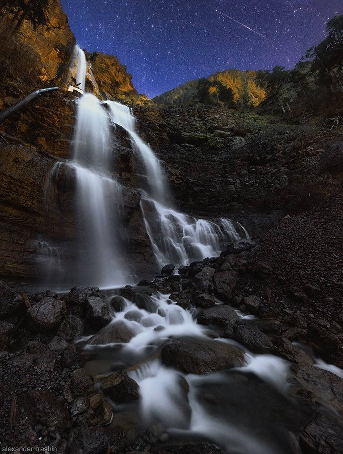 ай-петри, водопад, горный пейзаж, крым, крымские горы, учан-су, Александр Трашин