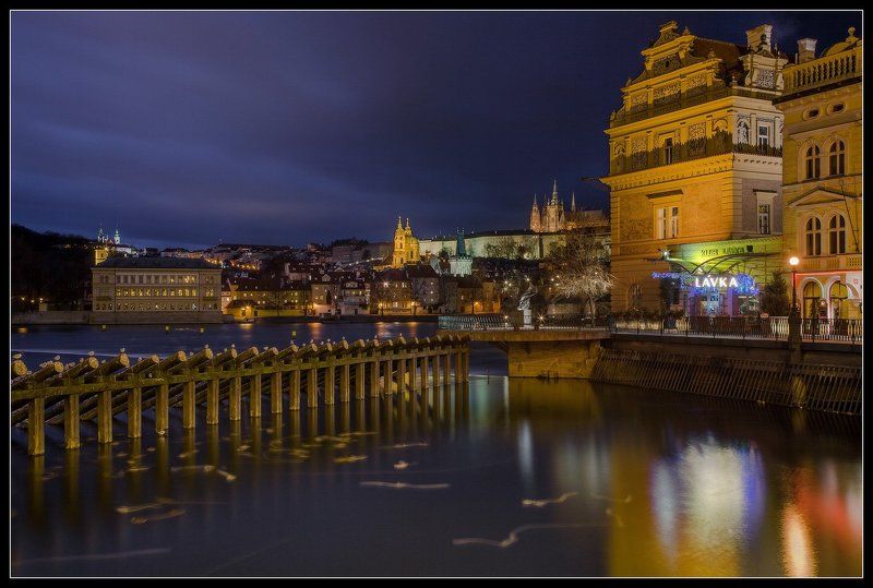 Chez, Praha, Vltava, Влтава, Прага, Чехия ... город Золотой... фото превью