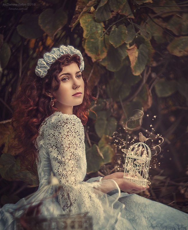 Бабочки, Девушка, Портрет ... фото превью