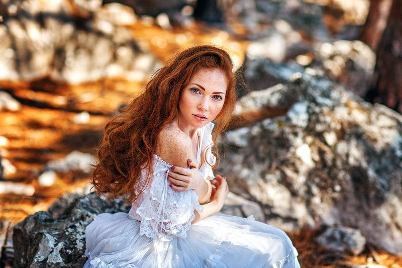 Весна, Веснушки, Волосы, Камни, Портрет, Портрет девушки, Рыжая, Эротика цедра апельсина фото превью