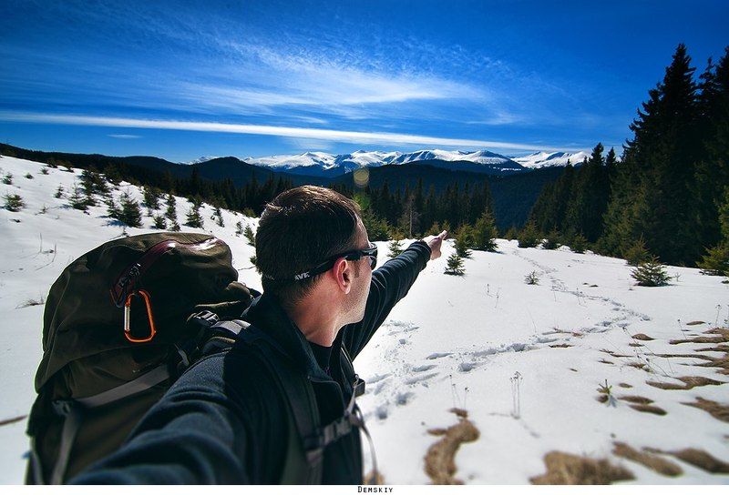 горы, туризм автопортрет фото превью