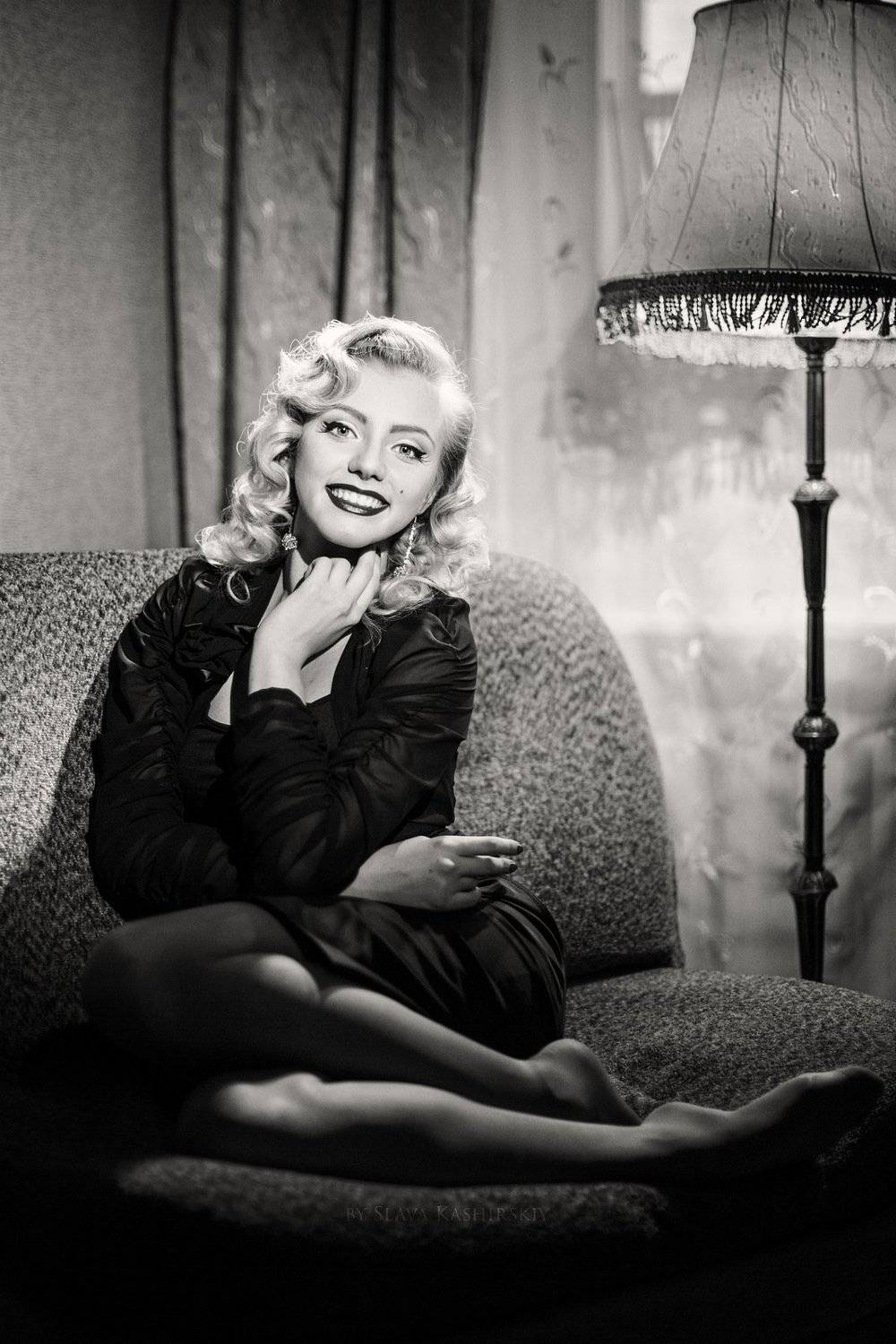 ч/б стилизация 50-х мерилин, Слава Каширский