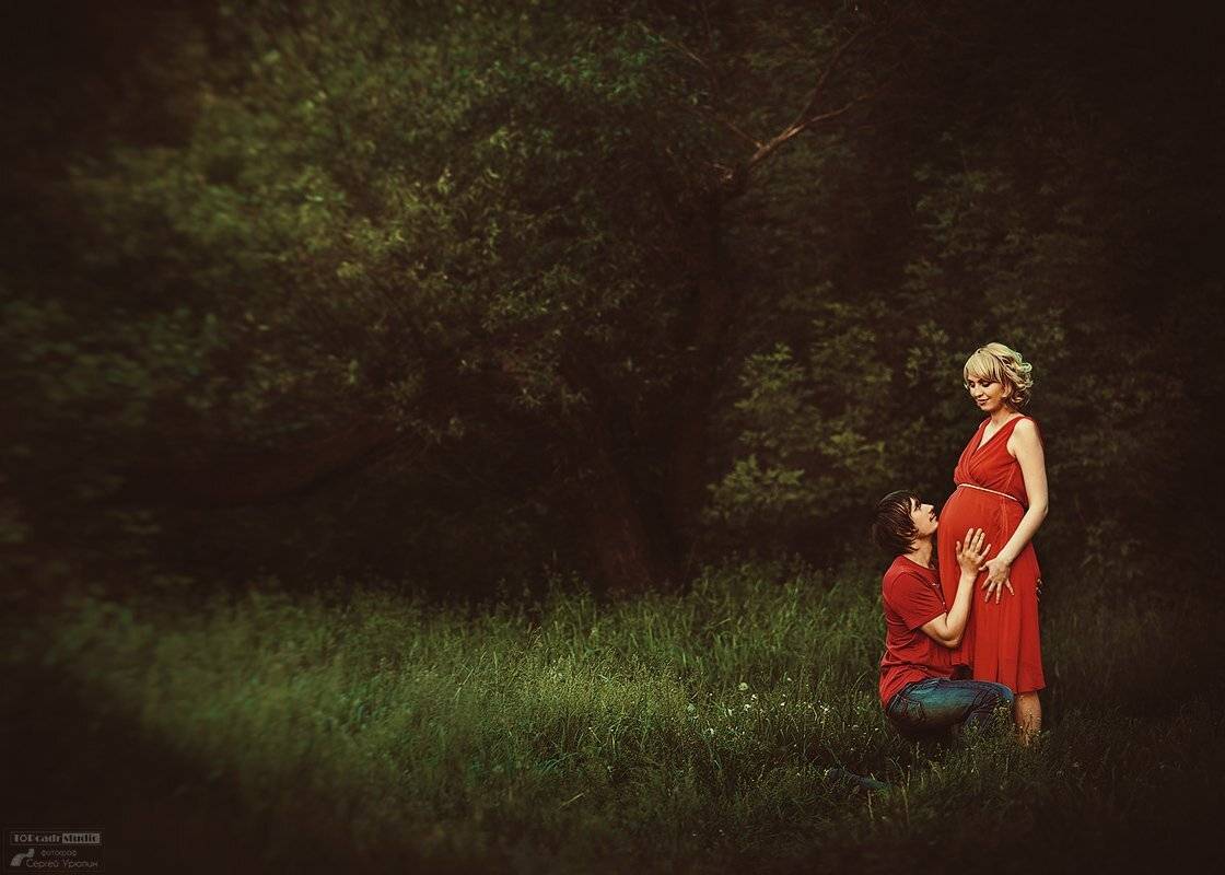Беременность, Будущая мама, Лес, Молодые родители, Ожидание, Портрет, Сергей Урюпин