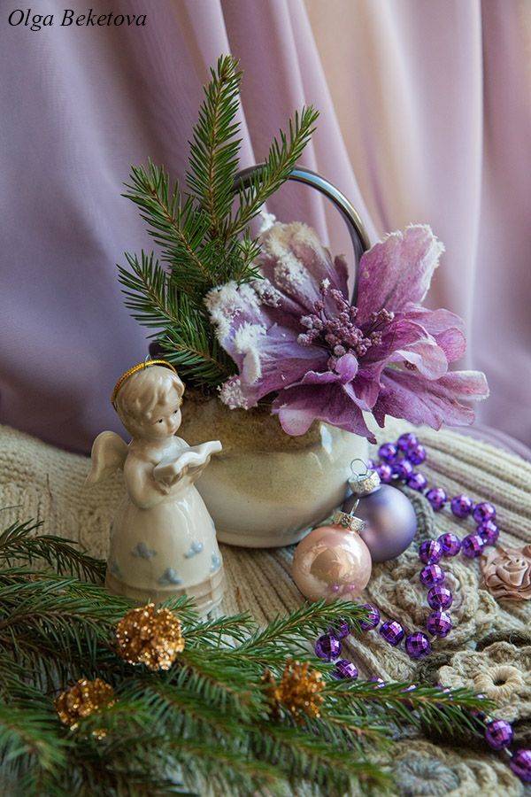 ангелочек, новый год, композиция, Бекетова Ольга