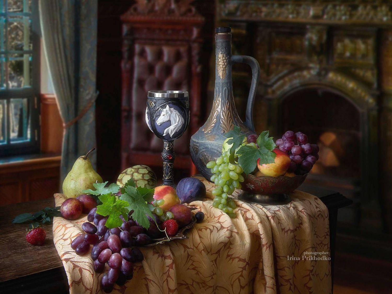 натюрморт, винтажный, ретро, фрукты, интерьер, Приходько Ирина