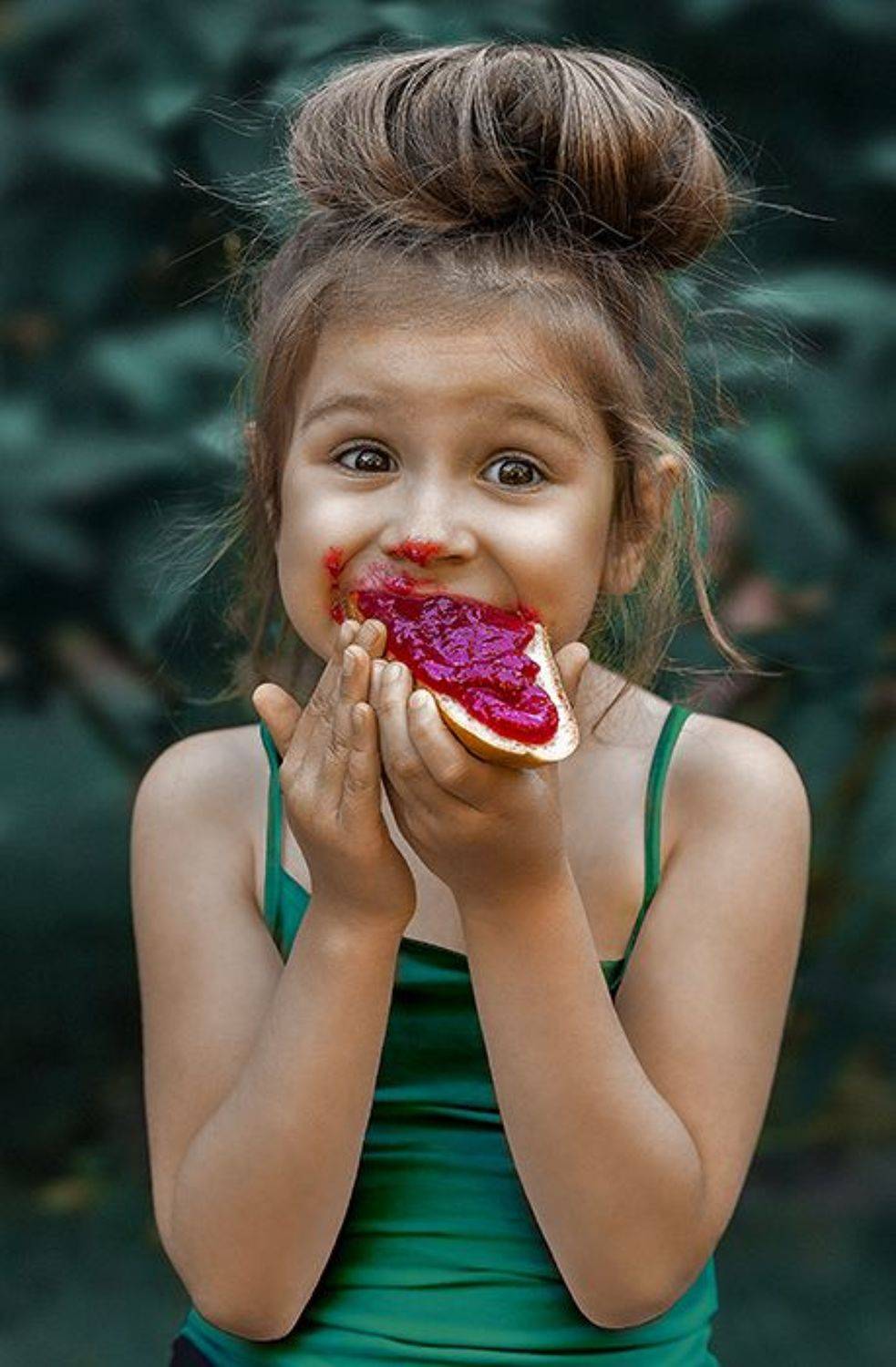 лето, девочка, эмоции, варенье, природа, еда, зеленый, Аванесова Мария