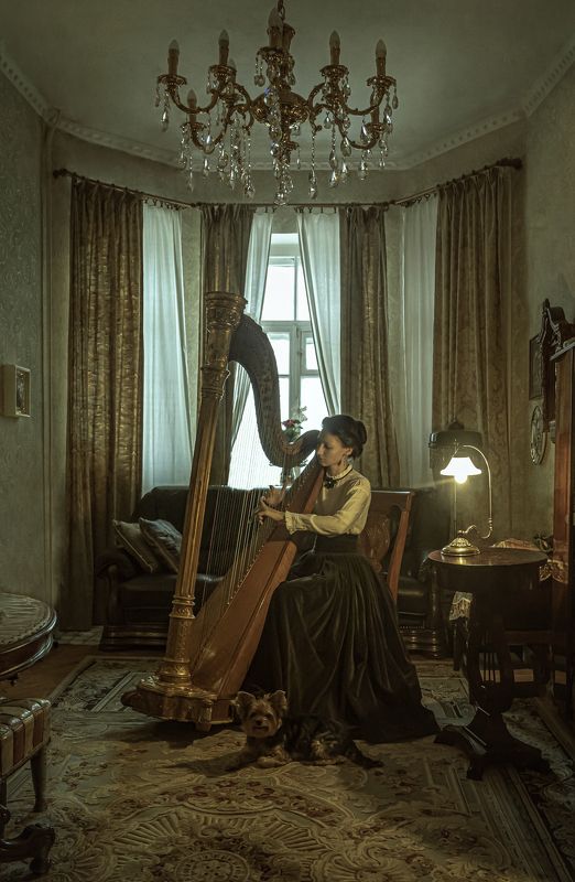 Арфистка фото превью