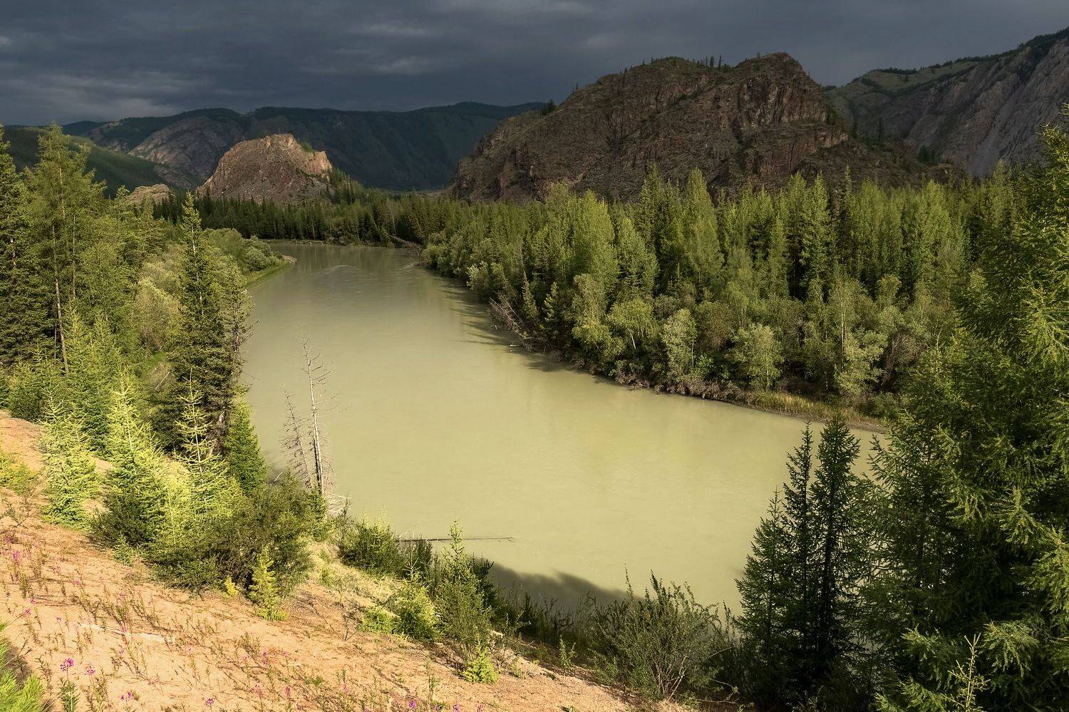 республика алтай,чуя, гроза, лето, Фомина Марина