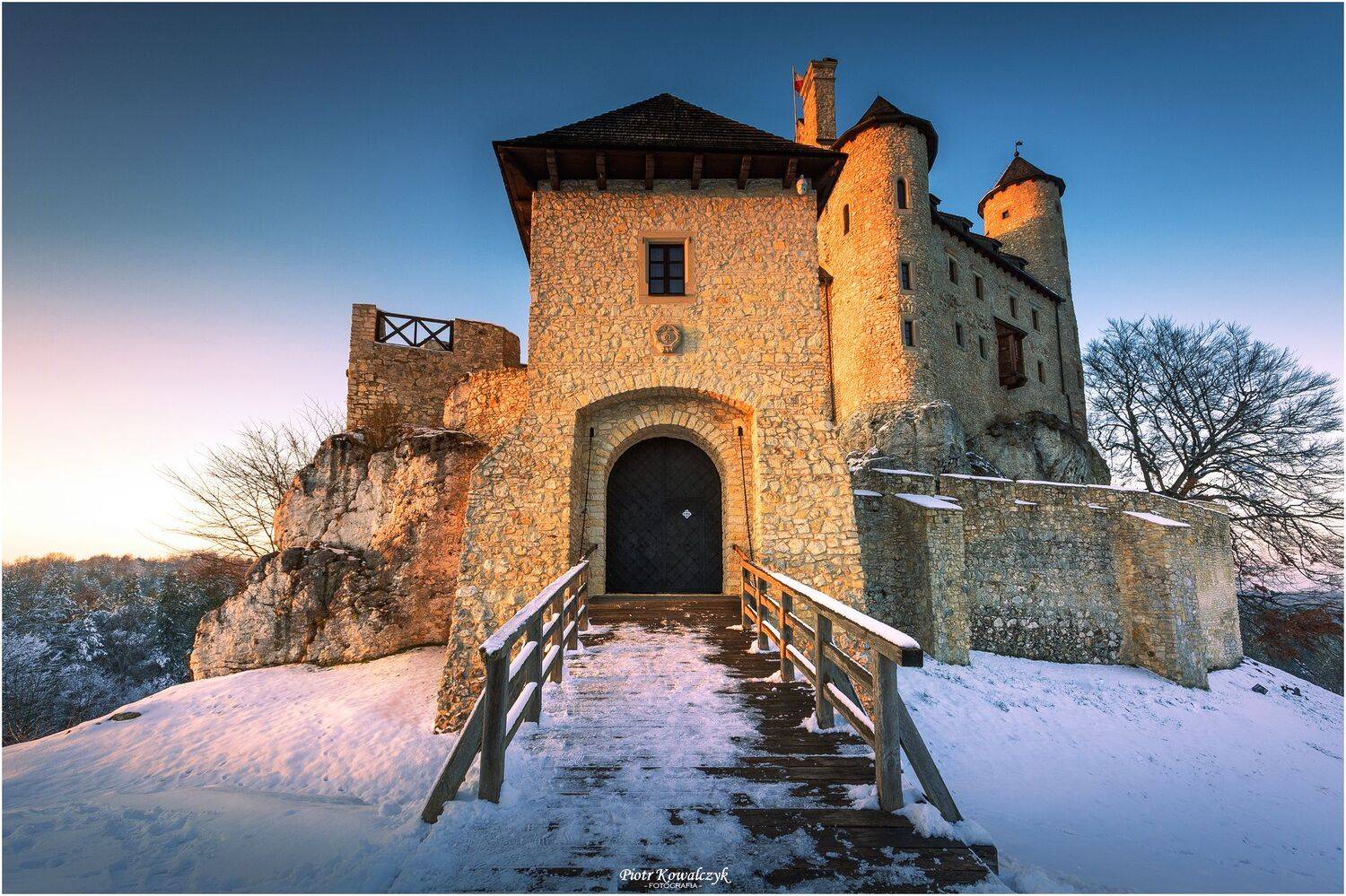 polska, zamek, bobolice, zima, Kowalczyk Piotr