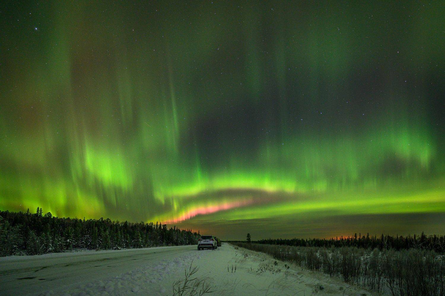 ямал, надым, аврора, небо, Олег Сторожев