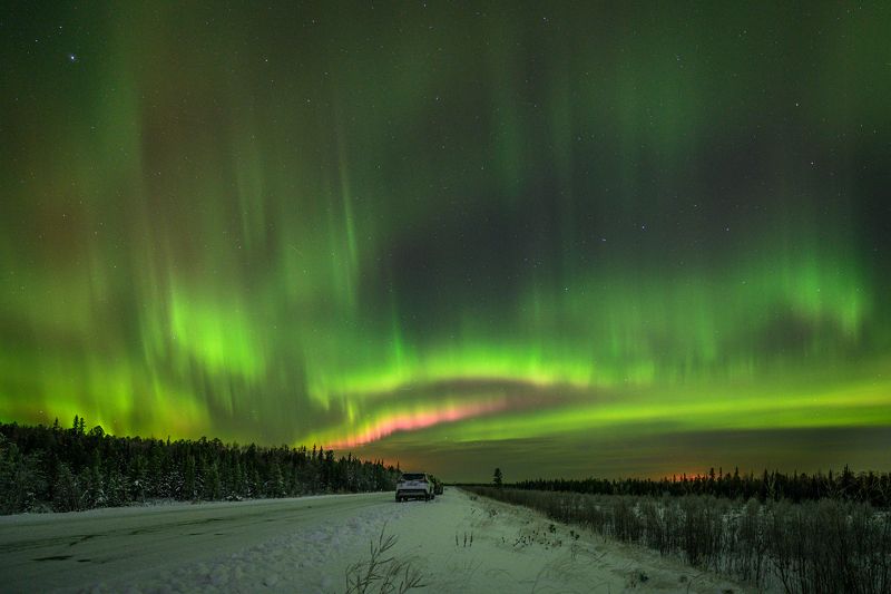 ямал, надым, аврора, небо Дыхание Авроры фото превью