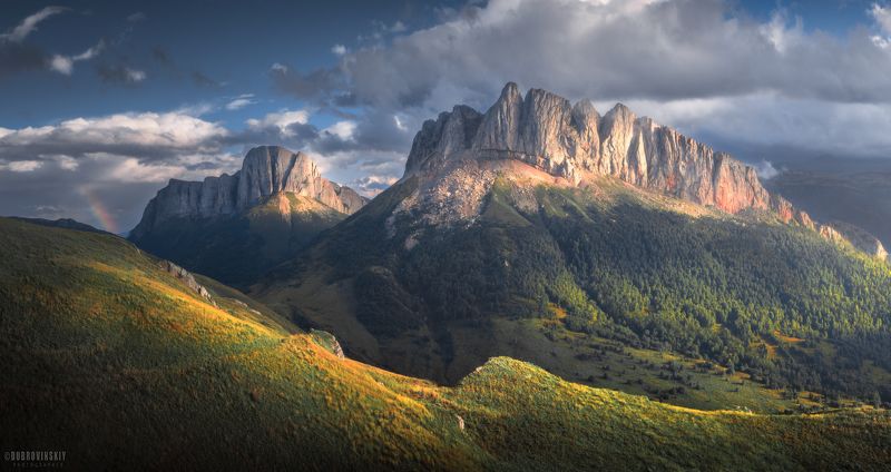 ачешбоки, кавказ, горы, чертовы ворота, лето, облака, адыгея Ачешбоки фото превью