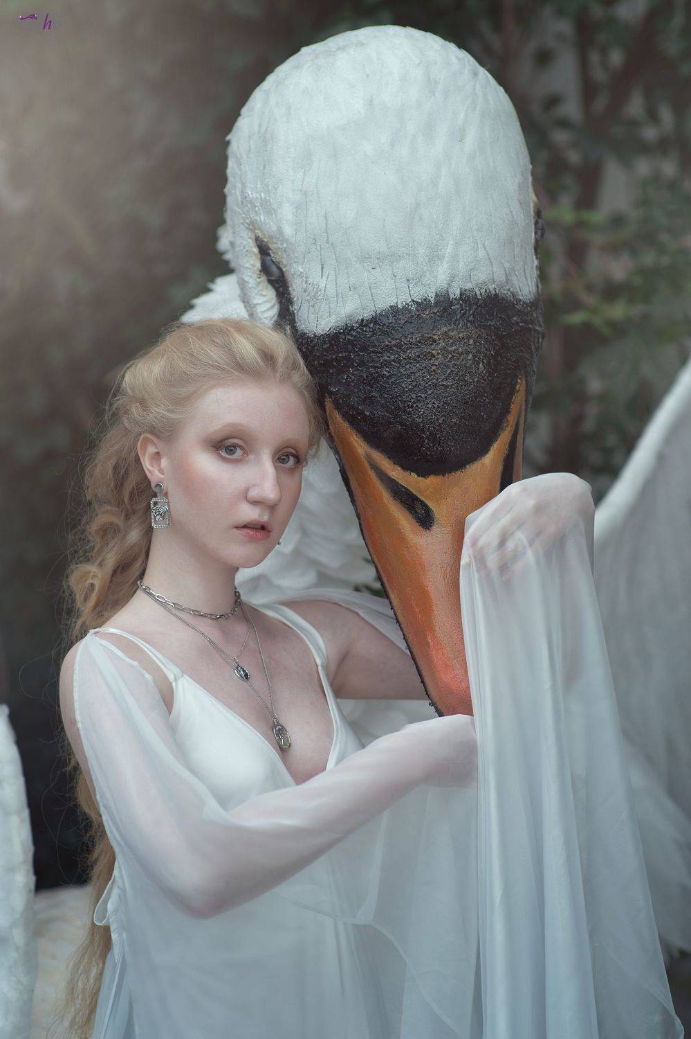 миф, Греция, альбинос, лебедь, арт, сказка, портрет, девушка, белый, Ермакова Янина