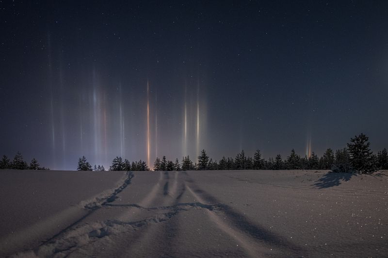ямал, арктика, надым, янао, зима, небо, астрофото, пейзаж, живемнасевере, световыестолбы Световые столбы фото превью