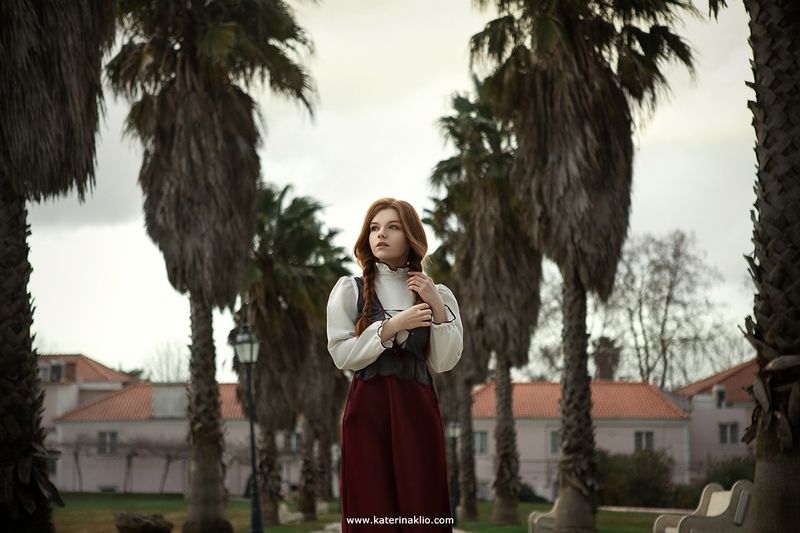 lost, artwork, gardens, oranges, lemon, tree, orange, grape, farm, farming, model, feeling, country, rancho, woman, girl Lost in gardens фото превью