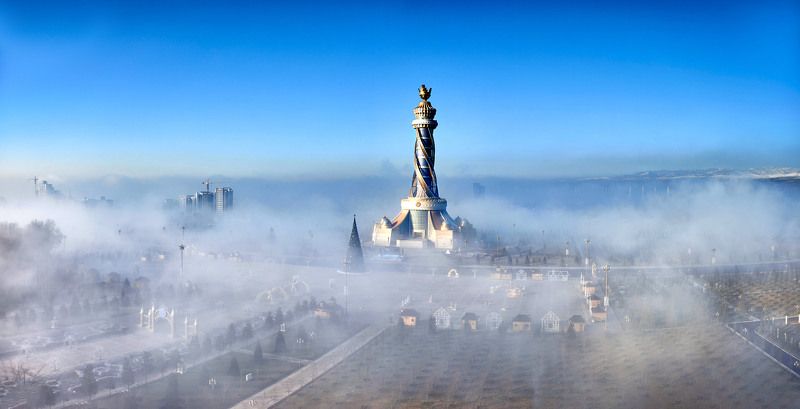 Январское  утро Солнечного города ! 1 января 2023 года. Душанбе. Таджикистан фото превью