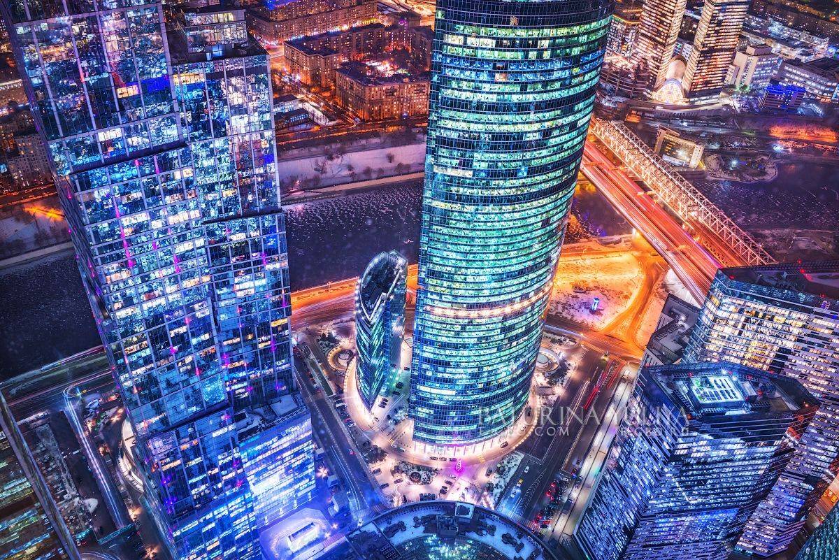 москва, сити, башня, офис, ночь, город, Юлия Батурина