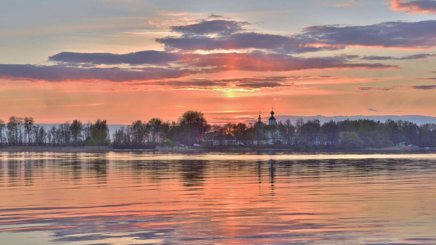 селигер, осташков, озеро, закат, отражение,, Байдуков Александр