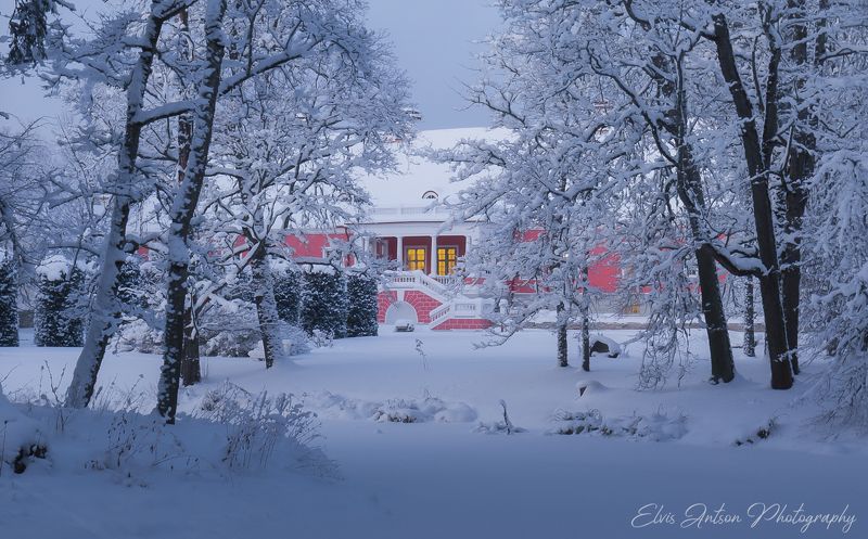 усадьба, сагади, зима, пейзаж, архитектура, эстония Зимнее волшебство фото превью