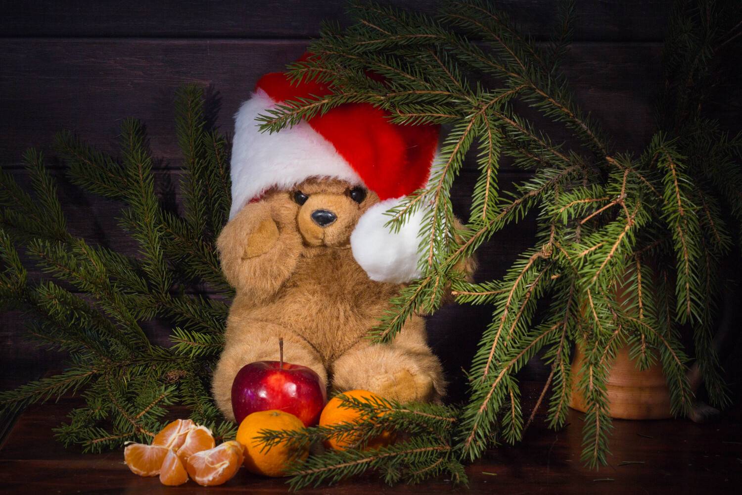 Новый год, игрушка, яблоки, мандарины, Хвойнова Елена