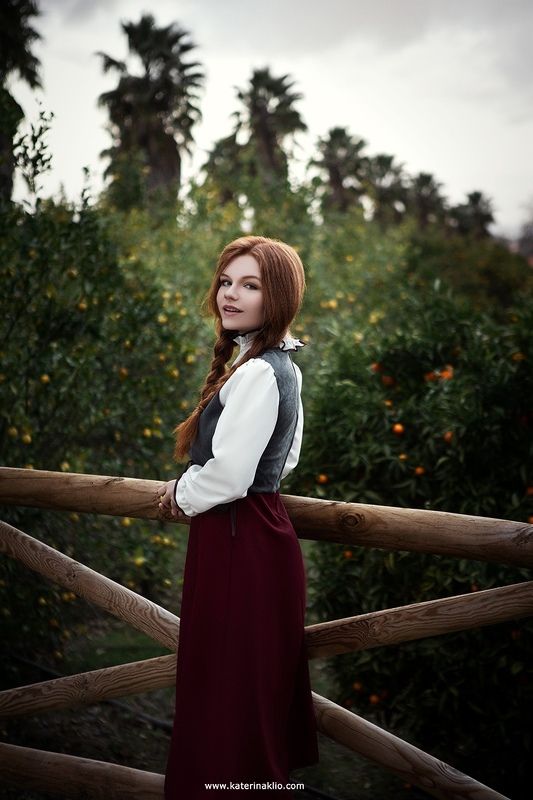 lost, artwork, gardens, oranges, lemon, tree, orange, grape, farm, farming, model, feeling, country, rancho, woman, girl Lost in gardens фото превью