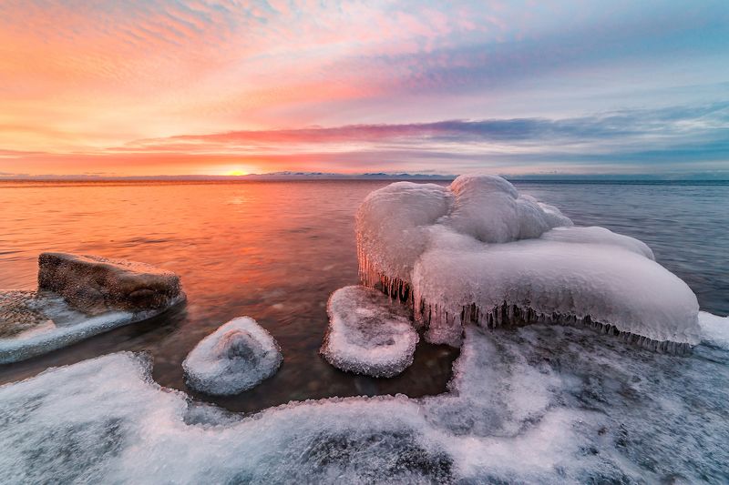 байкал, рассвет на байкале. фототур на байкал, Байкал. Перед ледоставом. фото превью