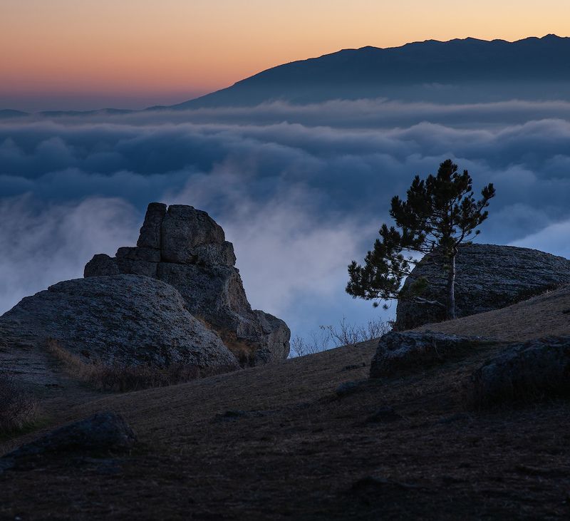 демерджи, крым, закат, облака над Крымом фото превью