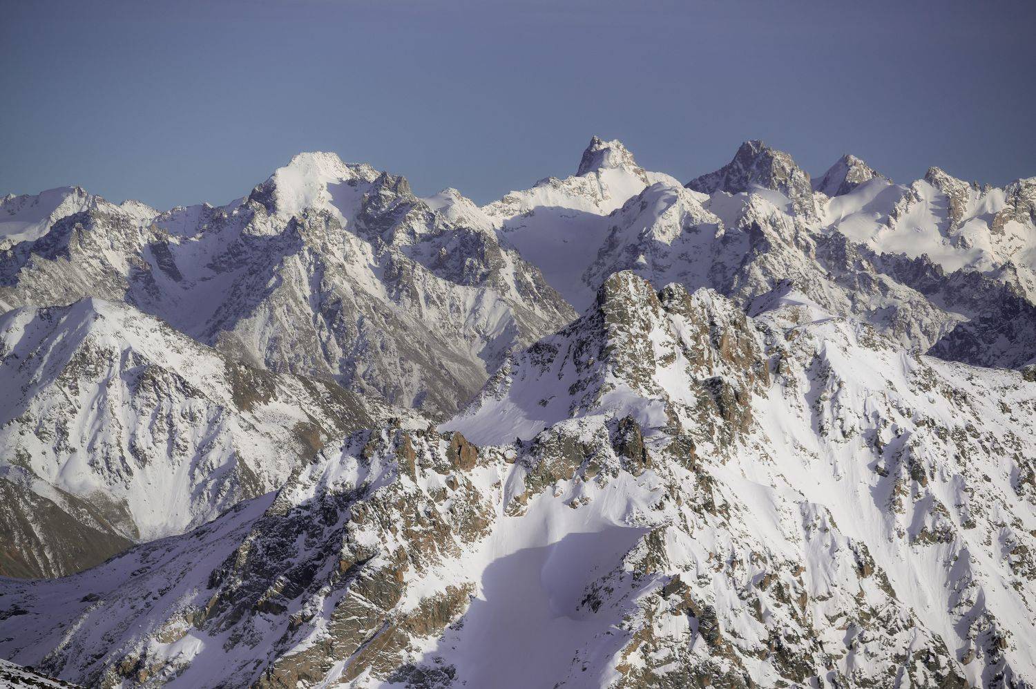 landscape, mountains, nature, gorge, elbrus, snow, caucasus, winter, frozen,, Бугримов Егор