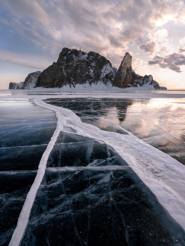 Байкал. Живописный закат на Мысе Хобой... Baikal. Scenic sunset at Cape Khoboy… фото превью