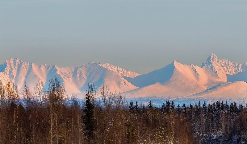 приполярный урал,горы,север,зима,природа севера,мороз Приполярный Урал фото превью