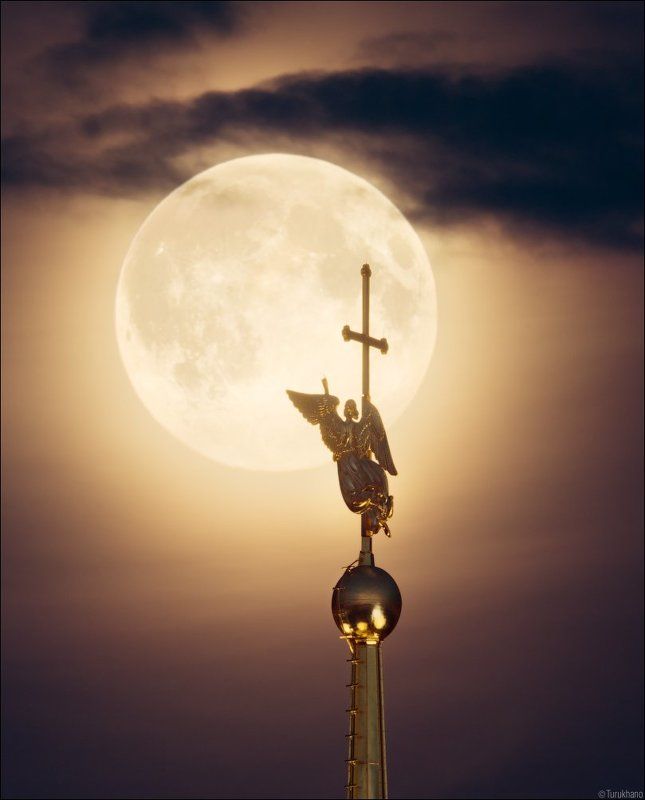 Ангел, Затмение, Луна, Петербург, Суперлуние, Супертеле Суперлуние и затмение фото превью