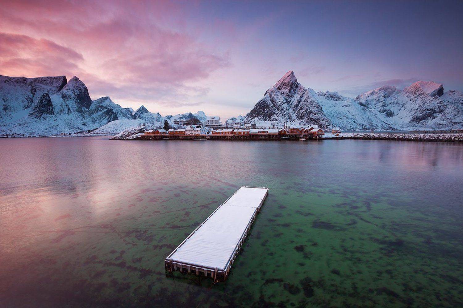 Закат, Зимний пейзаж, Лофотены, Норвегия, Пейзаж, Северный пейзаж, Вадим Балакин