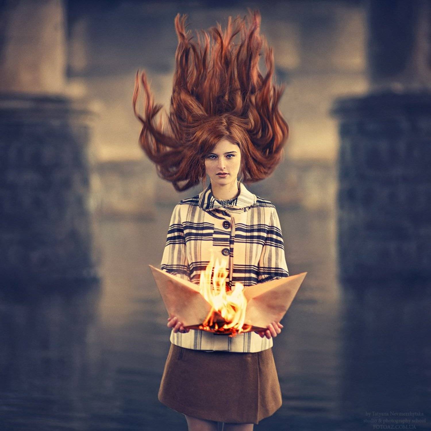 Волосы, Концепт, Корабль, Мечта, Огонь, Портрет, Рыжая, Невмержицкая Татьяна