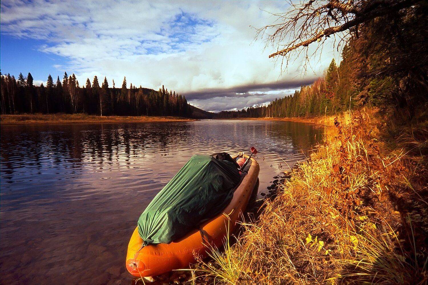 байдарка, осень, печора, печоро-илычский заповедник, река, сплав, тайга, Никифоров Егор