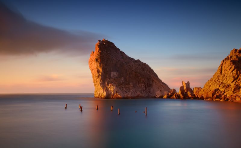 крым симеиз скала Дива рассвет Навстречу утренним лучам фото превью