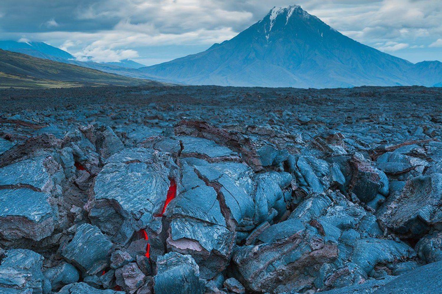 Вулкан, Извержение, Камчатка, Лава, Денис Будьков