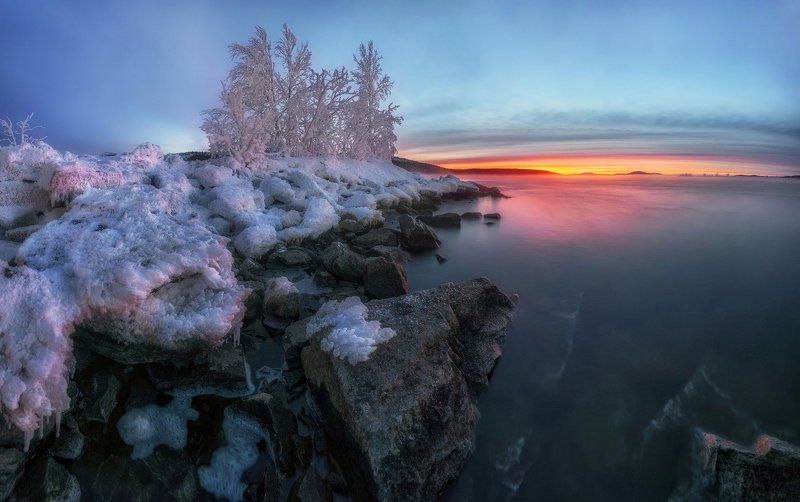 Имандра, Кольский полуостров Весь покрытый инеем, абсолютно весь...(2) фото превью