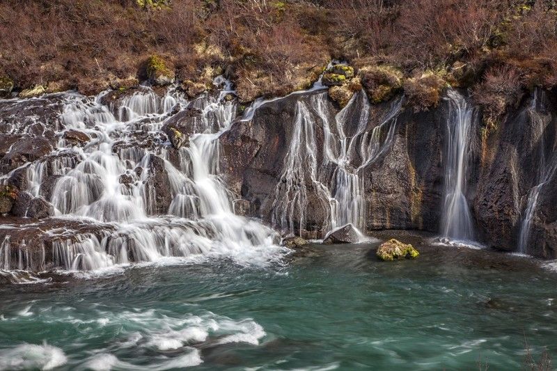 Hraunfossar фото превью