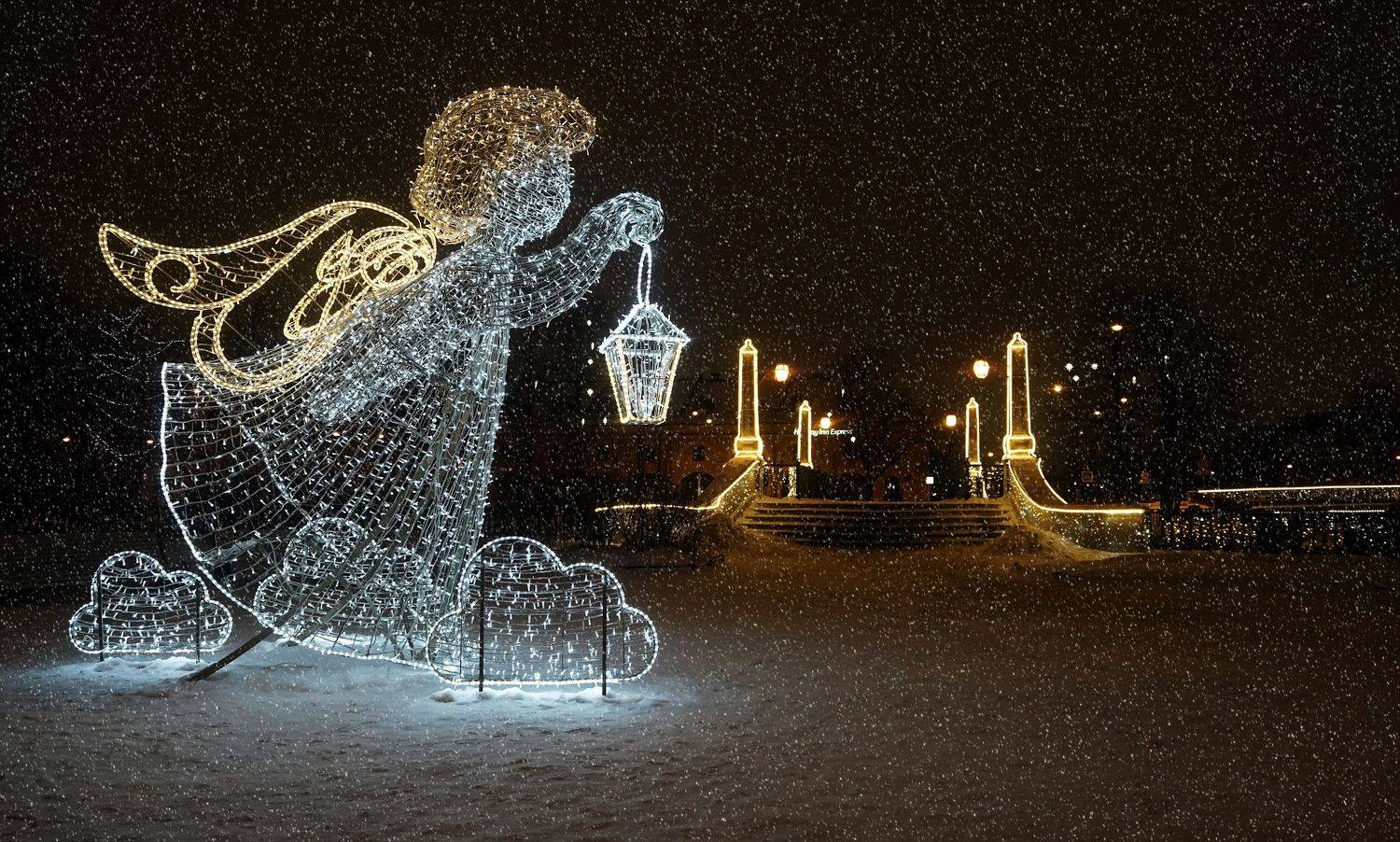 christmas, holiday, fairy tale, angel, city, magic, winter, night, miracles, Сергей Андреевич
