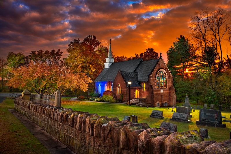 Church Sunset фото превью